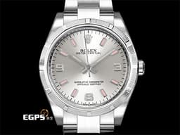 ROLEX 勞力士 Oyster Perpetual 31 蠔式恆動型 177210 <font color="#FFC0CB">粉紅色夜光時標</font>&nbsp;OP31 不鏽鋼 大三針 特殊坑紋外圈&nbsp;<font color="#FF0000">台灣公司貨 </font>自動腕錶 31mm