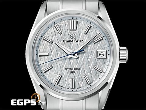 GRAND SEIKO 特級精工 精工 Evolution 9 系列 SLGB003G 銀藍色紋理面盤 宛如白雪覆蓋樹林 展現冰霜森林之美&nbsp;白鈦材質 Spring Drive&nbsp;U.F.A.機芯 年誤差±20秒&nbsp;三日鍊 動能顯示 大三針 最新可微調摺疊錶扣&nbsp;大谷翔平代言款&nbsp;2026年保單&nbsp;自動上鍊 37mm