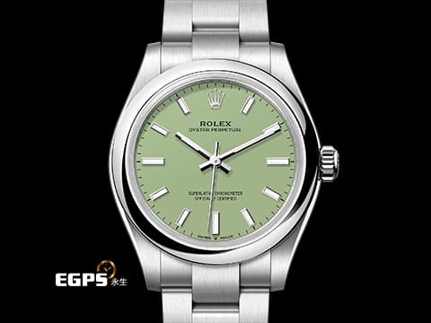ROLEX 勞力士 Oyster Perpetual 31 經典 蠔式恆動型 277200 2025年最新款 開心果綠色噴漆面盤&nbsp;OP31 不鏽鋼 2025年保卡 保有大部分原廠膠膜&nbsp;自動上鍊 31mm