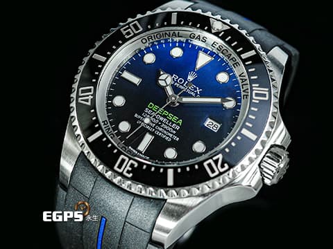 ROLEX 勞力士 Sea-Dweller DeepSea 海使者 深海 116660DB 水鬼王 D-Blue 漸層藍&nbsp;陶瓷外框 不鏽鋼 116660 DB 搭配Rubber B橡膠錶帶 排氦氣閥 潛水錶 自動上鍊 44mm