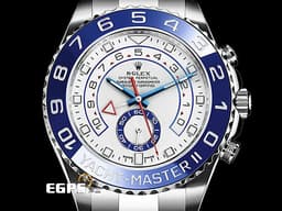 ROLEX 勞力士 Yacht-Master II 116680 遊艇名仕II型 帆船倒數計時 不鏽鋼 白色面盤 <font color="#1e90ff">絕版藍鋼指針 藍色陶瓷錶圈</font>&nbsp;<font color="#ff0000">停產絕版系列 大遊艇</font> 陶瓷框 自動上鍊 44mm