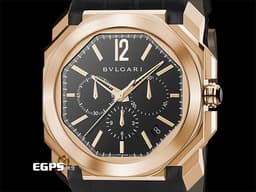 BVLGARI 寶格麗 Bulgari Octo Velocissimo 102115 18K玫瑰金材質 計時腕錶 <font color="#fa00fa">氣質與氣勢兼具</font>&nbsp;<font color="#fa00fa">整支重約4.68兩</font>&nbsp;<font color="#ff0000">2021年保卡</font>&nbsp;自動上鍊 41mm