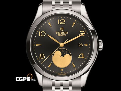TUDOR 帝舵 1926 Luna系列 91560-0003 亮黑色面盤搭配金色指針、時標 不鏽鋼 大三針 月相盈虧&nbsp;帝舵史上首款月相腕錶 周董 周杰倫代言款 2026年保卡&nbsp;自動上鍊 39mm