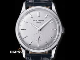 PATEK PHILIPPE 百達翡麗 PP CALATRAVA 經典的小三針款式系列 5196G-001 18K白金材質 <font color="#05f0f0">銀灰色紋路面盤</font>&nbsp;<font color="#FF0000">台灣公司貨 </font>手動上鏈&nbsp;37mm