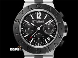 BVLGARI 寶格麗 Bulgari Aluminium系列 103868&nbsp;<font color="#e2e2e2">鋁合金+鈦金屬材質</font>&nbsp;<font color="#dedede">熊貓面盤&nbsp;</font><font color="#4F4F4F">黑色橡膠刻度錶圈</font> 計時碼表 <font color="#FF0000">2025年保卡 台灣公司貨</font> 自動上鍊 40mm