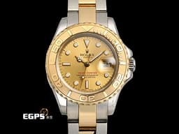 ROLEX 勞力士 Yacht-Master 29 蠔式 遊艇名仕型 69623 <font color="#f5e26b">金色面盤 18K黃金 半金款</font>&nbsp;經典雙向旋轉外圈&nbsp;<font color="#ff0000">台灣公司貨</font> 自動上鏈 29mm
