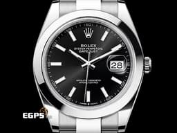 ROLEX 勞力士 DateJust 41 蠔式日誌型 126300 <font color="#fafafa">亮黑色面盤 柱狀時標&nbsp;</font>經典 DJ41 不鏽鋼 大三針&nbsp;<font color="#FF0000">2026年保卡 蠔式（Oyster）三節板帶 </font> 自動上鍊 41mm