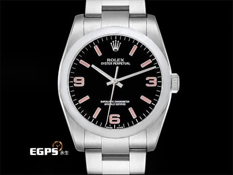 ROLEX 勞力士 177200 蠔式恆動 絕版經典&nbsp;不鏽鋼材質 黑色面盤 最紅~ &lt;BLACK PINK配色&gt; 粉色時標 自動上鍊 31mm