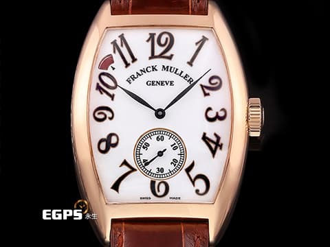 Franck Muller 法蘭穆勒 CINTRÉE CURVEX 7885 B S6 PR EMA 5N 18K玫瑰金材質 酒桶型 白色法瑯面盤 七日鏈動力儲存顯示&nbsp;自動上鍊 55x39mm
