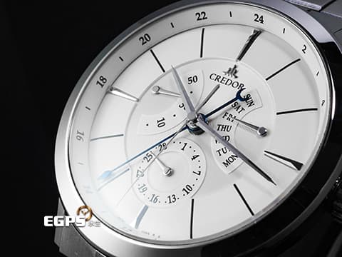 SEIKO 精工 Credor 貴朵 GCBT-997 4S76-00A0 不鏽鋼材質 GMT 第二地24小時指針&nbsp;星期、日期、動力儲存顯示&nbsp;TOYOTA之Corwn ，SEIKO之Credor，SEIKO旗下頂極奢侈品牌 一手錶未整理 台灣公司貨 自動上鍊 41.3mm