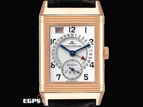 Jaeger Le-Coultre 積家 REVERSO Q273242A 18K玫瑰金材質 日曆指標 JLC特色翻轉REVERSO工藝 高水準工藝~品味人士的優先選擇~  手動上鍊 26x37mm