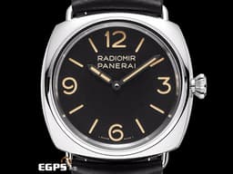 PANERAI 沛納海 Radiomir Officine PAM01382 PAM1382 不鏽鋼材質 3日鍊 <font color="#ff0000"> 黑色消光三明治面盤</font><font color="#fafa01"> 搭配夜光時標 </font>原廠黑色皮錶帶 <font color="#FF0000">2025年保卡</font> 自動上鍊 45mm