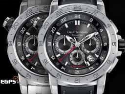 Carl F. Bucherer 寶齊萊 Patravi ChronoGrade 柏拉維 00.10633.08.33.01 三地時間顯示 GMT 不鏽鋼材質 <font color="#05f0f0">黑色面盤、原廠橡膠錶帶</font><font color="#FF0000">&nbsp;台灣公司貨 錶友蒐藏未使用品 保有部分原廠膠膜</font>&nbsp;自動上鍊 46.6mm