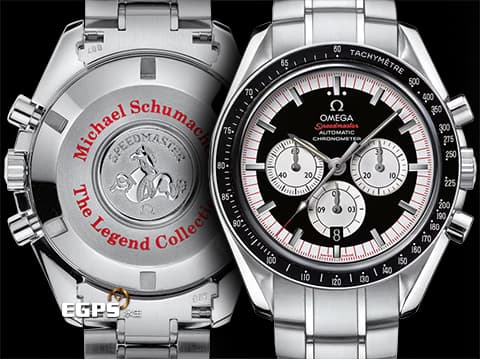 OMEGA 歐米茄 Speedmaster Chronograph 超霸 35075100 計時碼錶 不鏽鋼 Schumacher Limited The Legend Collection 舒馬克傳奇 黑色熊貓面盤 自動上鍊 42mm