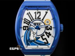 Franck Muller 法蘭穆勒 FM #FR2NCK MULLER Vanguard V41&nbsp;<font color="#0582f5">藍色玻璃纖維複合物材質【衝浪藍】</font> V 41 SC DT BEACH FR2&nbsp;<font color="#e2e2e2">#FR2聯名創作 Fxxking Rabbits</font> <font color="#ff0000">2025年保單 全球限量300支</font> <font color="#FFFF33">【反骨月兔】</font> 自動上鏈 41 x 49.95mm