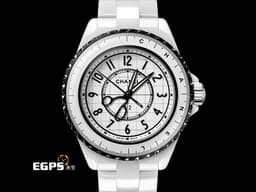 CHANEL 香奈兒 J12系列 H9763 白色陶瓷材質&nbsp;<font color="#05f0f0">COUTURE O'CLOCK 限定腕錶系列 停產絕版款 </font><font color="#ffd6d6">裁縫剪刀造型時針、分針 縫紉針造型秒針 裁縫線紋路面盤</font>&nbsp;專利不鏽鋼蝴蝶扣 <font color="#ff0000">2026年保卡</font> 石英機芯 33mm