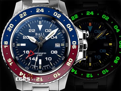 BALL WATCH 波爾錶 Engineer Hydrocarbon AeroGMT II 工程師 DG2018C-S9C-BE&nbsp;藍色面盤 百事圈&nbsp;兩地時區 不鏽鋼&nbsp;自體發光氚氣燈管指針、時標&nbsp;專利鍘刀式護橋 潛水錶 2023年保卡  自動上鍊 42mm