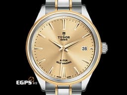 TUDOR 帝舵 Style 風尚 系列 12503&nbsp;<font color="#f3df5e">香檳金色面盤&nbsp; 18K黃金 半金款</font> 經典 大三針 <font color="#ff0000">半金腕錶超值首選&nbsp;2020年台灣公司貨</font>&nbsp;自動上鍊 38mm
