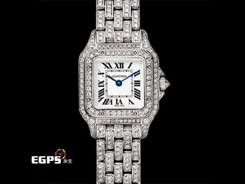 CARTIER 卡地亞 Santos de Cartier 山度士 WSPN0006 小型 不鏽鋼材質 精鑲錶殼、錶圈、錶帶&nbsp;2023年保卡 石英機芯 27x37mm