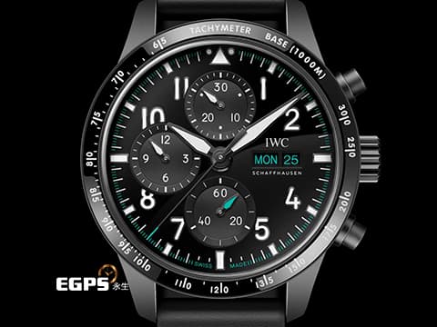 IWC 萬國 Pilot`s Chronograph 41 飛行員 Mercedes-AMG PETRONAS F1 馬石油 IW388108 馬石特別版&nbsp;星期&amp;日期顯示窗 鈦金屬材質&nbsp;2026年保卡 最新EasX-CHANGE錶帶更換系統 飛行錶 自動上鍊 41mm