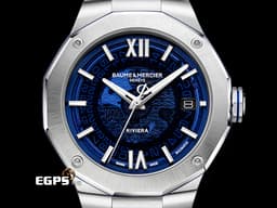 BAUME &amp; MERCIER 名士 classima M0A10749 <font color="#05f0f0">Riviera 50 週年特別版 限量273支</font>&nbsp;<font color="#0582f5">秘密「1973」標誌 透明藍色藍寶石錶盤</font>  <font color="#FF0000"> 2023年保卡 快拆功能系統</font>&nbsp;自動上鏈 42mm