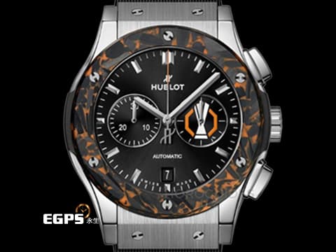HUBLOT 宇舶 Classic Fusion Chronograph 經典融合 541.NQ.1470.RX.UEL26 橘色玻璃纖維錶圈 UEFA EuropaLeague 官方授權限量版 鈦金屬材質錶殼&nbsp;計時碼錶 2026年保單 全球限量50只 自動上鍊 42mm