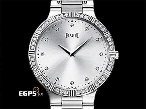 PIAGET 伯爵 Dancer 舞者系列 G0A31046 P10358 18K白金材質 鍊帶款&nbsp;原鑲鑽石錶圈、鑲鑽時標&nbsp;整支約重3.06兩 手動上鍊 38mm