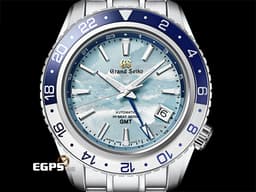 GRAND SEIKO 特級精工 GS SPORT Hi-beat GMT SBGJ275G 不鏽鋼材質&nbsp;<font color="#33CCFF">淡藍色雲海紋理面盤 藍寶石水晶錶圈</font>&nbsp;<font color="#FF0000">2025年保單 9S機芯 25週年紀念款 限量2000支</font>&nbsp;自動上鍊 44.2mm