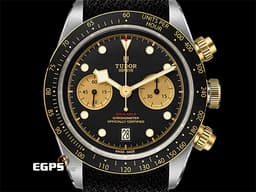 TUDOR 帝舵 Black Bay Chrono S&amp;G 碧灣 79363N-0003 計時碼錶 18K黃金 半金織紋錶帶款 79363 <font color="#FF0000">MT5813自製機芯，2025年新式保卡</font> 賽車錶 自動上鍊 41mm