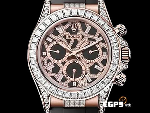 ROLEX 勞力士 Daytona 宇宙計時型 迪通拿 126555TBR 18K永恆玫瑰金材質 2025年最新頂級VVVVVVIP隱藏款 長頸鹿 原廠鑲嵌鑽石面盤、錶耳 原廠鑲嵌36顆梯形鑽石錶圈&nbsp; 周杰倫收藏款&nbsp;2025年保卡&nbsp;自動上鍊 40mm