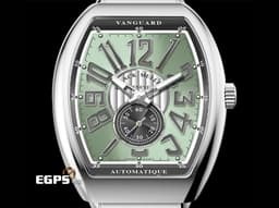Franck Muller 法蘭穆勒 FM Vanguard V41 S S6 不鏽鋼材質 V41 <font color="#9bfdab">薄荷綠色面盤</font>&nbsp;&nbsp;<font color="#FF0000">2026年保卡</font>&nbsp;自動上鏈 41x49.95mm