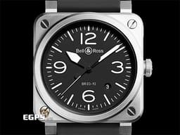 Bell &amp; Ross 柏萊士 BR錶 Instrument 系列 BR03-92&nbsp; 大三針&nbsp; 經典黑色面盤 不鏽鋼材質 飛行錶 自動上鍊 42mm