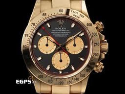 ROLEX 勞力士 Cosmograph Daytona 宇宙計時型 迪通拿 116528 <font color="#6e6e6e">醇黑色錶面搭配</font><font color="#ecc918">香檳色計時盤 Paul Newman 保羅紐曼面盤</font> 計時碼表 18K黃金 小怪獸<font color="#FF00FF">&nbsp;</font><font color="#ff0000">2014年台灣公司貨 已回RSC原廠完整保養&nbsp;</font>自動上鍊 賽車錶 40mm