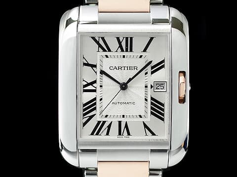CARTIER 卡地亞 Tank Anglaise Large 英國坦克 W5310006 大型  半金款 自動腕錶 47x36.2mm