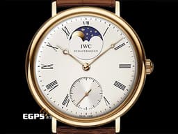 IWC 萬國 復刻版 IW544803 18K玫瑰金材質&nbsp;<font color="#05f0f0">月相顯示</font> 手動上鏈&nbsp;46mm