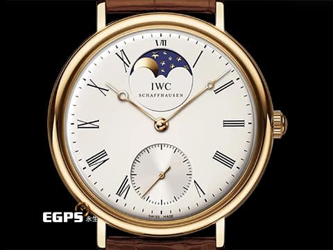 IWC 萬國 復刻版 IW544803 18K玫瑰金材質&nbsp;月相顯示 手動上鏈&nbsp;46mm