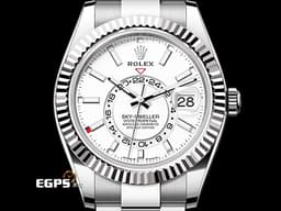 ROLEX 勞力士 Sky-Dweller 蠔式 天行者 336934 <font color="#05f0f0">最新9002機芯 白色面盤</font> 沙羅系統 年曆錶 兩地時區 不鏽鋼 經典三角坑紋錶圈 <font color="#FF0000">2025年保單 蠔式（Oyster）三節錶帶</font> 自動上鍊 42mm