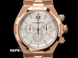 Vacheron Constantin 江詩丹頓 VC錶 Overseas Chronograph 縱橫四海 49150 <font color="#e1e0e0">白色雕紋面盤</font> 計時碼表 大日期窗<font color="#FF0000">&nbsp;</font><font color="#fda468">玫瑰金材質 整只重6.92兩</font>&nbsp;自動上鍊 42mm