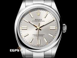 ROLEX 勞力士 Oyster Perpetual 41 蠔式恆動型 134300 <font color="#f9f9f0">銀色太陽紋放射面盤</font> 經典 OP41 不鏽鋼材質 <font color="#FF0000">2025年新款 (134300 )2025年保卡</font>&nbsp;自動上鍊 41mm