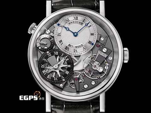 BREGUET 寶璣 Classique La Tradition 傳統系列 7067BB/G1/9W6 18K白金材質&nbsp;日夜顯示 GMT 兩地時區 動能顯示 鏤空面盤 工藝之美一覽無遺&nbsp;2026年保卡&nbsp;新錶訂價：1,514,000元 手上鍊 40mm