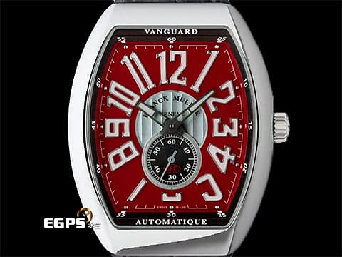 Franck Muller 法蘭穆勒 FM錶 Vanguard系列 Slim Vintage V41 酒紅色面盤&nbsp;V41SS6AT 酒桶型 小秒針 不鏽鋼 最新款 2025年保單 自動上鍊 41mm