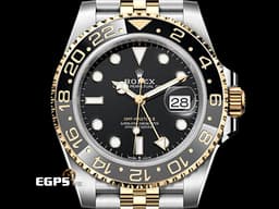 ROLEX 勞力士 GMT-Master II 蠔式 格林威治型 126713GRNR <font color="#9c9893">灰</font><font color="#4F4F4F">黑</font>雙色陶瓷錶圈 皮蛋圈 126713 GRNR <font color="#f5dea8">18K黃金 半金款</font> 兩地時間 <font color="#FF0000">2025年保卡 紀念型（Jubilee）五銖錶帶</font> 自動上鍊 40mm