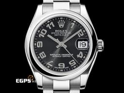 ROLEX 勞力士 Datejust 31 蠔式日誌型 178240 <font color="#787878">經典絕版黑色同心圓面盤</font> 不鏽鋼 大三針<font color="#FF0000">&nbsp;台灣公司貨 蠔式（Oyster）三節錶帶</font>&nbsp;自動腕錶  31mm