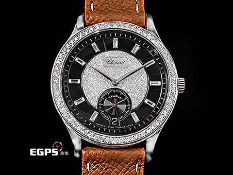 Chopard 蕭邦 L.U.C 1860 系列 17/1873/2 18K白金材質 原廠半天星鑽石面盤 方形梯鑽時標 日內瓦印記&nbsp;全球限量 1860只 自動上鍊 36mm