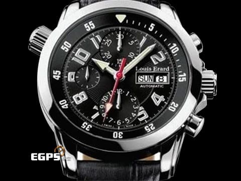 LOUIS ERARD 諾時 WU78410AA02AP 78410 不鏽鋼材質&nbsp;星期、日期顯示 計時腕錶&nbsp;一手錶未整理&nbsp;台灣公司貨&nbsp;自動上鍊 41mm