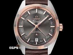 OMEGA 歐米茄 星座系列 Globemaster 130.23.41.22.06.001&nbsp;<span style="font-size: 10pt;">13023412206001 </span><font style="font-size: 10pt;" color="#f5d9c2">18K玫瑰金材質 半金款 太陽線紋磨砂灰色Pie Pan Dial-多邊型立體錶盤</font><span style="font-size: 10pt;">&nbsp;</span><font color="#ff0000" style="font-size: 10pt;">2022年保卡</font><span style="font-size: 10pt;">&nbsp;自動上鏈 41mm</span>