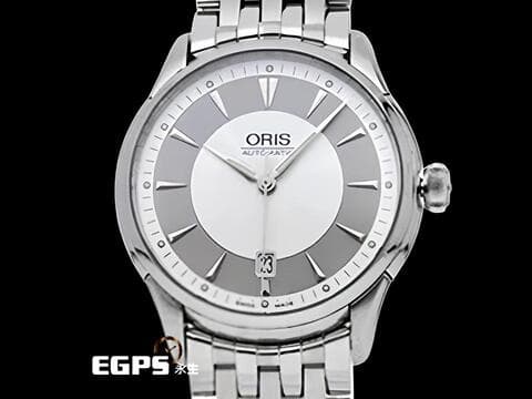ORIS 豪利時 Artelier Date 不鏽鋼材質 0173375914051-0782173 多片式不鏽鋼錶帶 自動上鍊 40mm