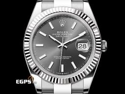 ROLEX 勞力士 Datejust 41 蠔式日誌型 126334 <font color="#ADADAD">石板灰色面盤</font> DJ41 不鏽鋼 經典三角坑紋錶圈 <font color="#FF0000">2026年保卡 蠔式（Oyster）三節錶帶</font> 自動上鍊 41mm