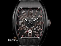 FRANCK MULLER 法蘭穆勒 Vanguard系列 V45 SC DT TT NR BR 5N <font color="#ff00ff"> 鍍PVD不鏽鋼&amp;玫瑰金材質</font> <font color="#ffffff">灰色拉絲直條紋面盤</font> <font color="#ff0000">2025年保單</font> 酒桶型 自動上鍊 44x54mm