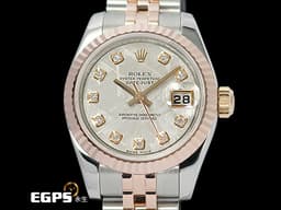 ROLEX 勞力士 Datejust Oyster 蠔式 179171 玫瑰金 半金 <font color="#fafa01">已回勞力士服務中心完整保養 原廠保固中</font>&nbsp;<font color="#ff0000">絕版稀有隕石面盤 包檯鑽石時標 </font>&nbsp;五珠鏈節錶帶 自動上鍊&nbsp; 26mm